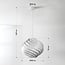 pendant light Perla - white layered iron design