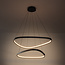 3-step dimmable designer pendant light Nivara with double LED rings in black