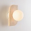 Travertine wall light with glass globe – Artea