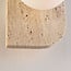 Wall lamp Artea in travertine (natural stone) with glass globe