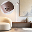 Floor lamp Zinc with rechargeable reading light, touch dimmer and integrated LED – taupe