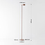 Modern Zinc floor lamp with rechargeable reading lamp – Taupe