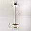 Japandi pendant light Travano - travertine (natural stone) and wood