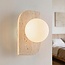 Travertine wall light with glass globe – Artea