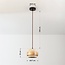 Japandi pendant light Travo made of travertine (natural stone) and light wood