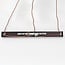 Japandi pendant light Muro - three travertine (natural stone) shades with wood accents