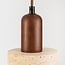 3-light Japandi pendant light Muro - travertine (natural stone) and wood