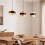 3-light pendant lamp Mavero made of cement and wood