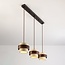 3-light pendant lamp Mavero made of cement and wood