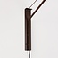 Wall light Dasha in brown with swivel, extendable arm and brown ombre glass
