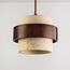 1-light pendant light Mavero - cement and wood