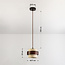 1-light pendant light Mavero made of cement and wood