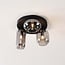 Black ceiling light Penba with 3 smoked glass globes