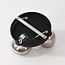 Black ceiling light Penba with 3 smoked glass globes
