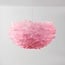 Designer pendant light Pluma - soft pink with feathers