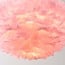 Designer pendant light Pluma - soft pink with feathers