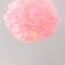 Elegant ceiling lamp Roselle with pink feathers