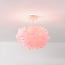 Elegant ceiling lamp Roselle with pink feathers
