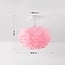 Elegant ceiling lamp Roselle with pink feathers