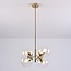 Retro pendant lamp in Gold with transparent glass, 4-light - Florence
