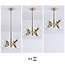4-light pendant light Florence - clear glass and gold