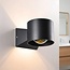 Black bathroom wall light Ylva with up & downlight