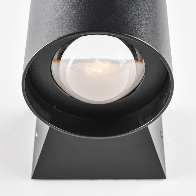 Black bathroom wall light Ylva with up & downlight