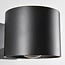 Bathroom wall lamp Ylva in black with up & downlight
