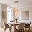 3-light pendant light Orva - beige linen
