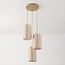 3-light pendant light Orva - beige linen