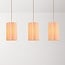 3-light pendant light Orza - beige linen