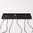 6-light pendant light Ivero - black and brown woven rope