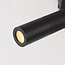 Black ceiling lamp Dora with three adjustable spotlights