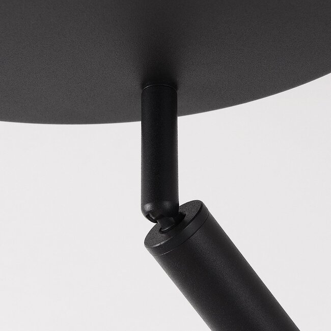 Black ceiling lamp Dora with three adjustable spotlights