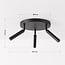 Black ceiling lamp Dora with three adjustable spotlights