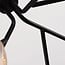 6-light ceiling light Leon - black with amber glass