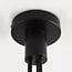 6-light ceiling light Leon - black with amber glass