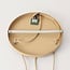 3-light pendant light Kodi - beige with milk-white glass globes