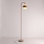 Modern Kodee floor lamp in beige with opal white glass