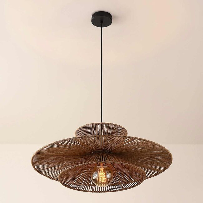 Ikera pendant light made from natural paper cord, Ø60 cm