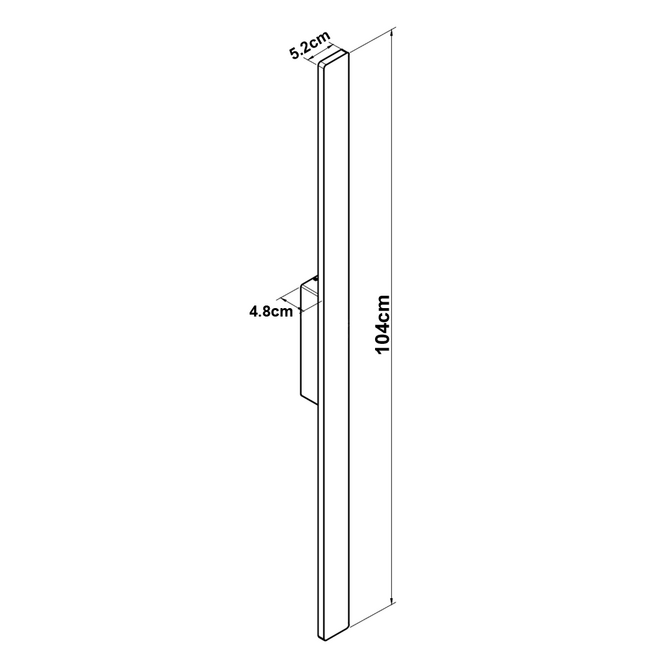 Modern bathroom lamp Tyge in black