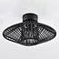 Bathroom lamp Woven in black woven rope