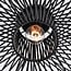 Bathroom lamp Woven in black woven rope