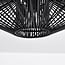 Bathroom lamp Woven in black woven rope