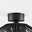 Bathroom lamp Woven in black woven rope