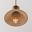 Japandi pendant light Mara - travertine (natural stone) and wood
