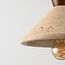Japandi pendant light made of travertine (natural stone) and wood - Mara