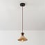 Japandi pendant light Mara - travertine (natural stone) and wood