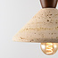 2-light Japandi pendant light Mara made of travertine (natural stone) and wood