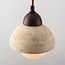 3-light pendant light Vado made of travertine (natural stone), wood and glass